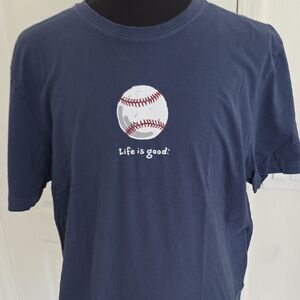 Life Is Good Kids' Blue Baseball Tee